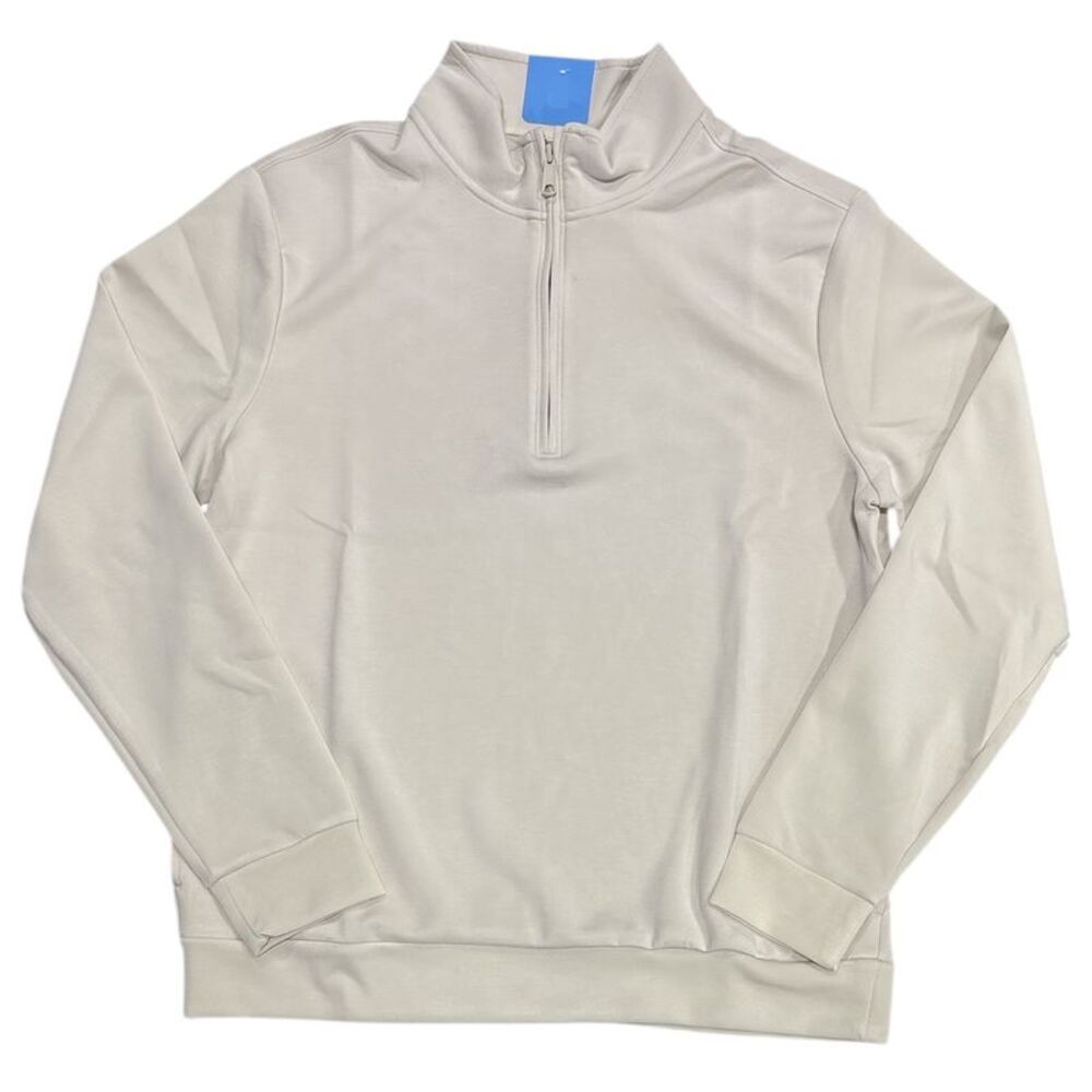 Member's Mark Men's Mock Neck Soft Sandwash Quarter Zip Pullover - Cream